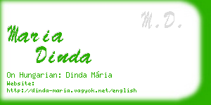 maria dinda business card
